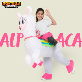 Ride on Alpaca inflatable costume - Child
