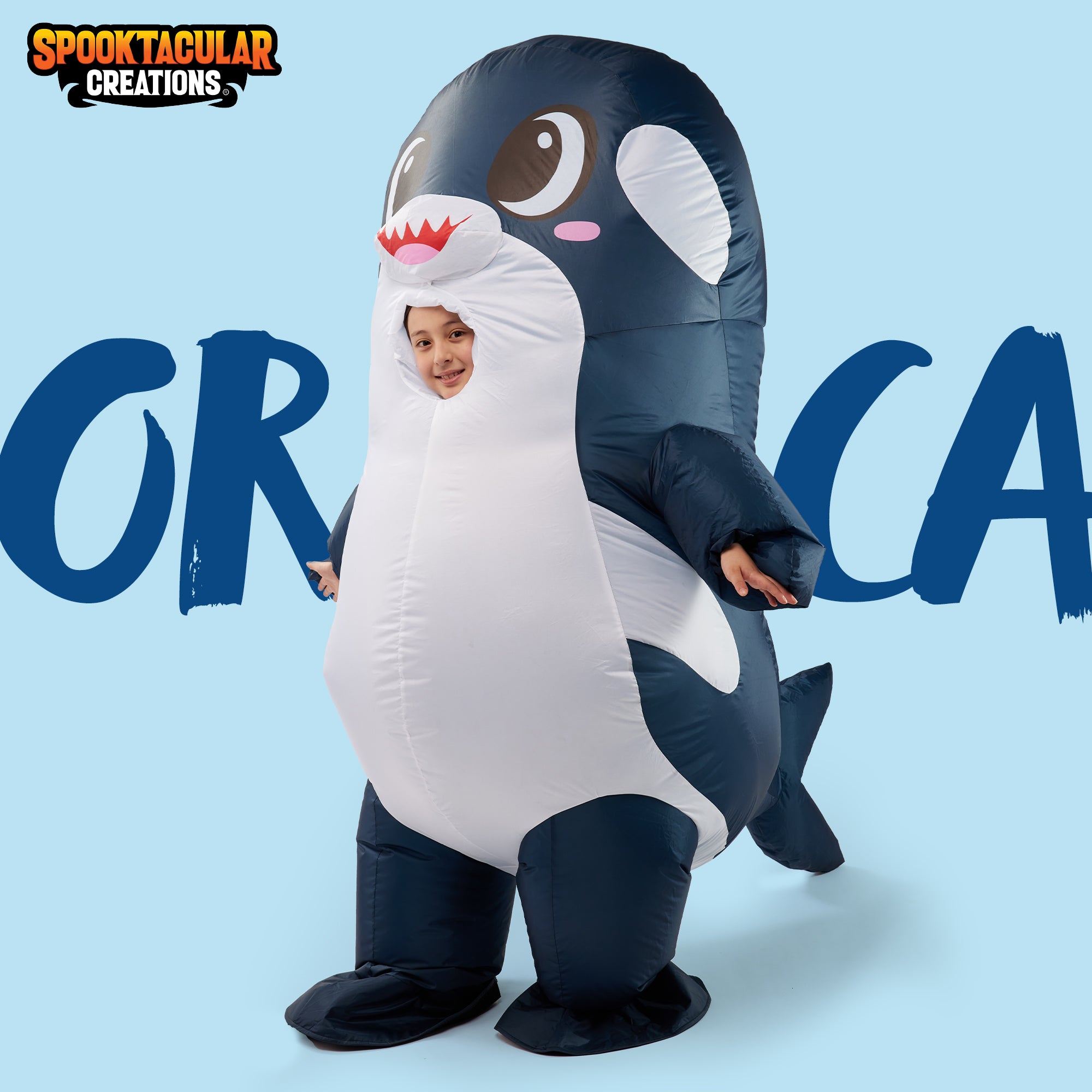 SPOOKTACULAR Full Body Orca Inflatable Costume Child Spooktacular spooktacular-full-body-orca-inflatable-costume-child-spooktacular