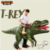 Green Digital Printing T-Rex Inflatable Ride-on Costume