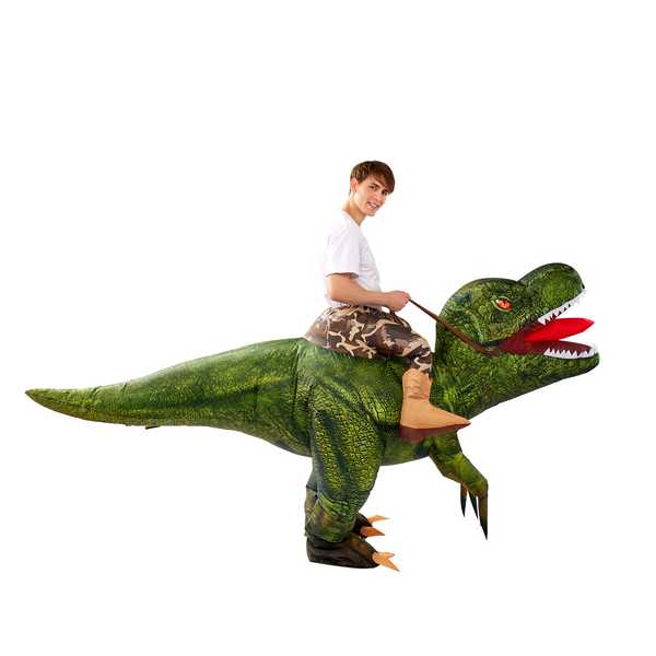 Green Digital Printing T-Rex Inflatable Ride-on Costume
