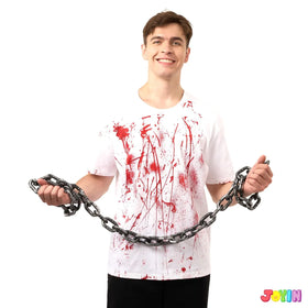 2 Packs Halloween 6ft Plastic Chains Props Fake Chain Chain Link Props for Halloween Party Decoration