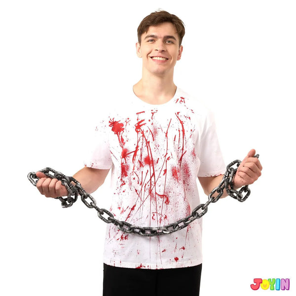 2 Packs Halloween 6ft Plastic Chains Props Fake Chain Chain Link Props for Halloween Party Decoration