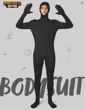 Mens Halloween Costume Open Face Bodysuit Jumpsuit