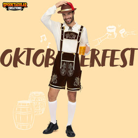 Men’s German Bavarian Oktoberfest Costume Set - Dark Brown