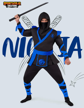 Blue Ninja Costume for Men