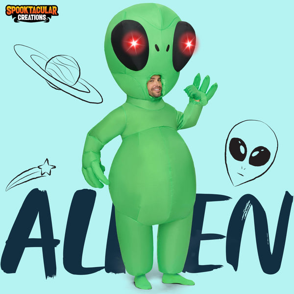 Adults Alien Inflatable Costumes with Light Up Eyes