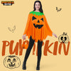 Halloween Pumpkin Poncho Costume Set for Women