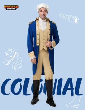 Blue Halloween Founding Father Costume
