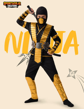 Golden Ninja Costume Set for Kids