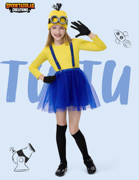 Halloween Child Girl Cute Yellow Shirt Tutu Outfit