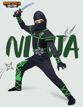 Green Ninja Costume Kids