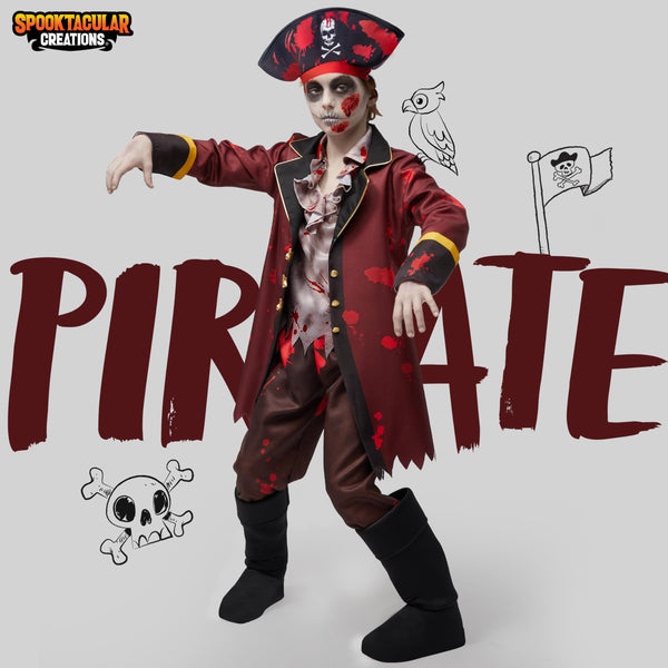 Boy Pirate Zombie Halloween Costume