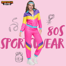 2 Pcs 80s Track Suit Women