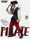 Men Pirate Costume, Beige