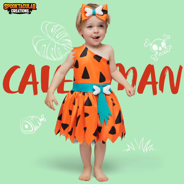Halloween Baby Pebbles Costume - Orange