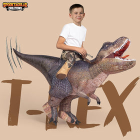 Brown T-Rex Inflatable Costume for Kids