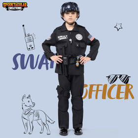 SWAT Officer Costume for Kids Halloween Party