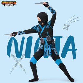 Blue Ninja Costume for Kids