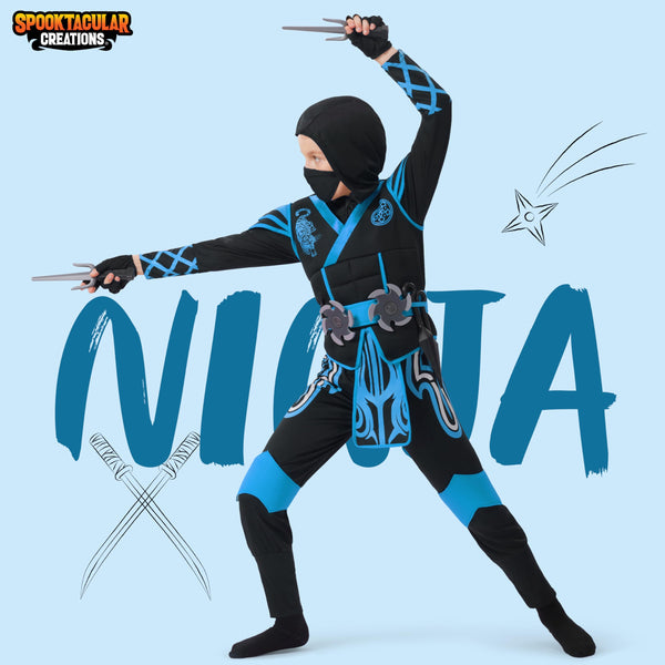 Blue Ninja Costume for Kids