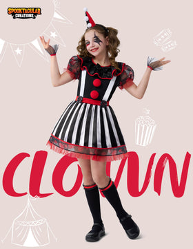 Halloween Evil Clown Costume for Kids