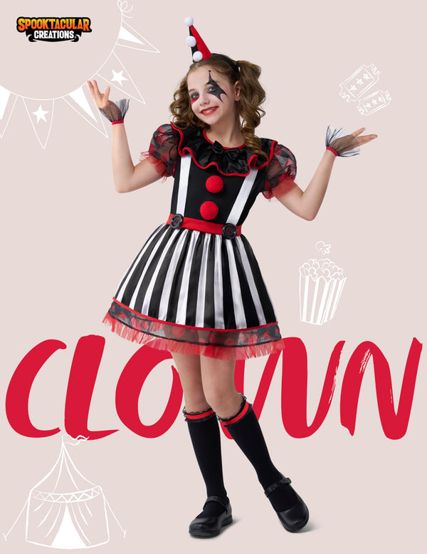 Halloween Evil Clown Costume for Kids