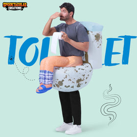 Adults Inflatable Costumes, Sitting on a Toilet Inflatable Costume