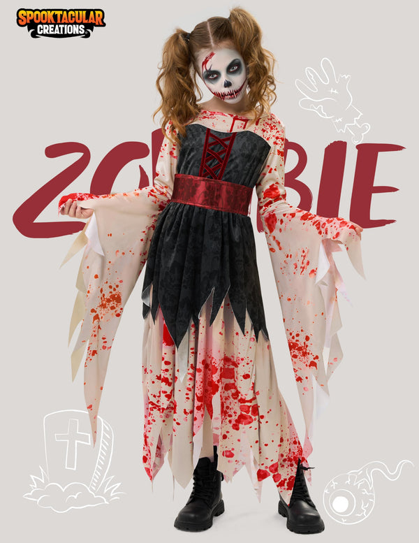Halloween Zombie Costume for Girls