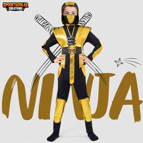 Golden Ninja Costume for Kids