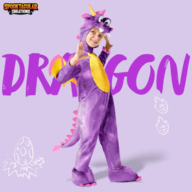 Halloween Toddler Dragon Costume - Purple