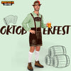 Men Lederhosen Oktoberfest Outfit Costume, Green