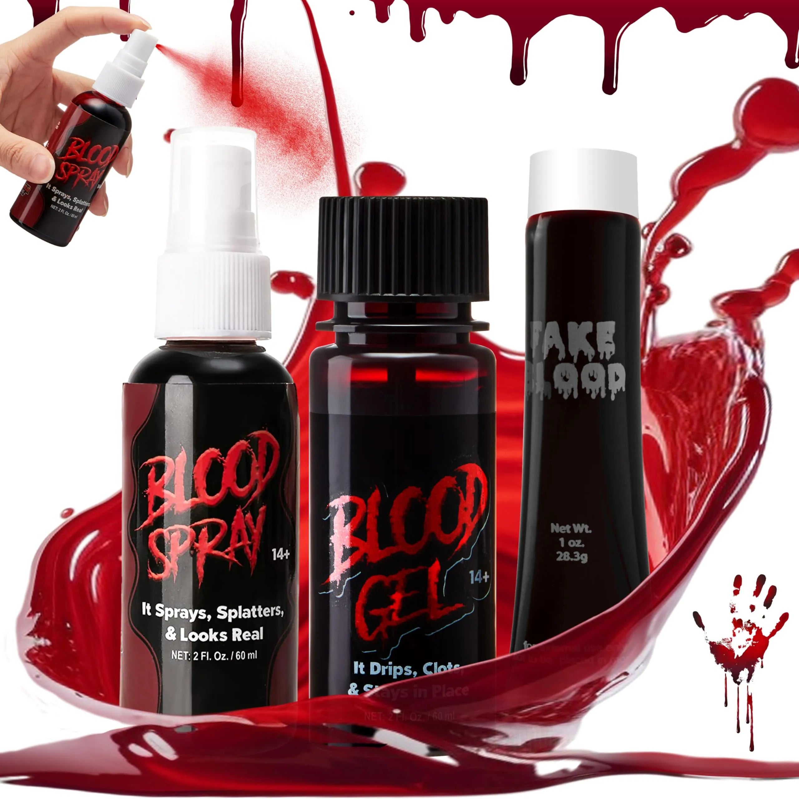 3 Packs Halloween Fake Blood Set, Halloween Blood Gel