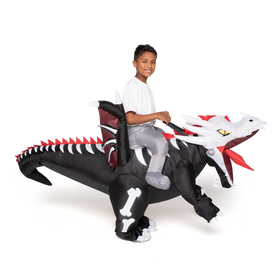 Ride-on Cool Skeleton Dragon Infltable Costume