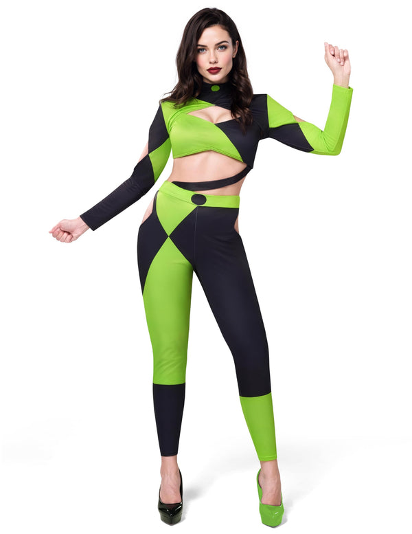 Black Green Villain Halloween Costumes for Women