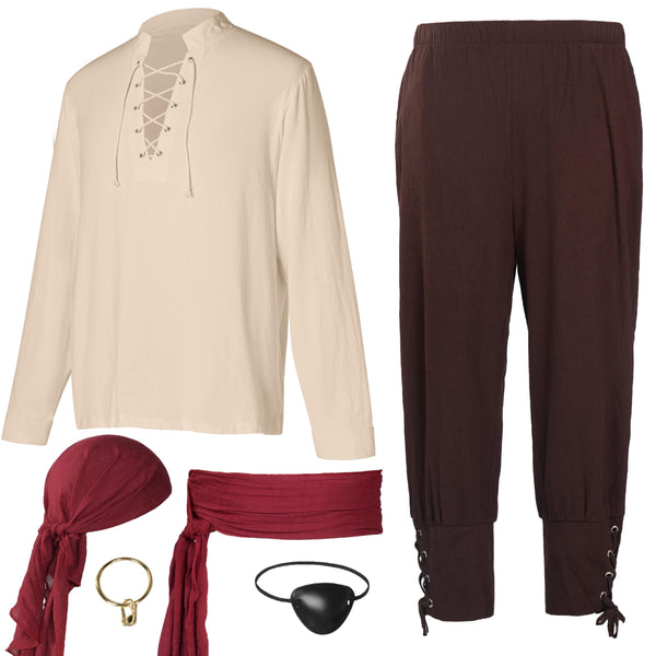 Adult Halloween Costume Renaissance Medieval Viking Pirate Costume