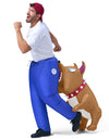 Inflatable Dog Costumes for Adults, Biting By a Yellow Bulldog