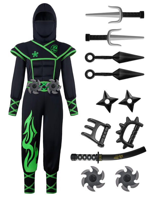 Green Ninja Costume Kids