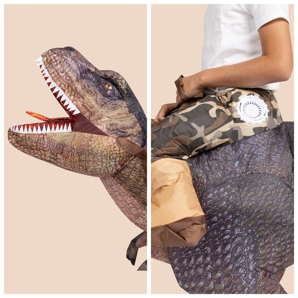 Brown T-Rex Inflatable Costume for Kids