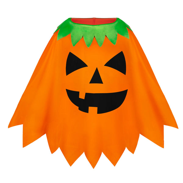 Halloween Pumpkin Poncho Costume Set for Women