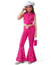 Halloween Girls Pink Cowgirl Costume