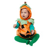 Halloween Baby Pumpkin Costume with Green leaves