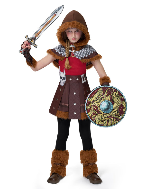 Halloween Child Girl Viking Dragon Trainer Costume