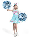 Halloween Girl Cheerleader Costume, Cheer Uniform Set-Light Blue