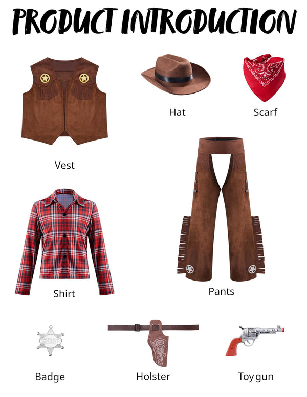 Halloween Cowboy Costume for Boys