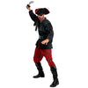 Adult Men Dark Pirate Costume for Halloween, Black