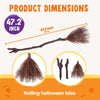Halloween Witch Vine-Patterned Broom Brown Cane