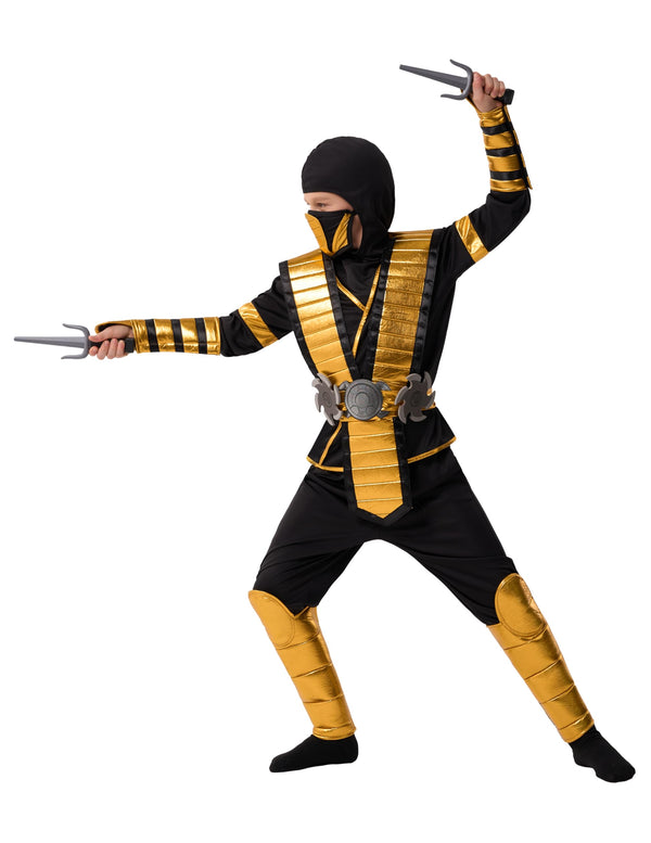 Golden Ninja Costume Set for Kids