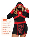 Halloween Ninja Costume Adult with Mask Women's Plus