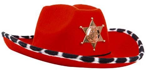 Red Cowboy Hats Cosplay Accessories, 2 Packs