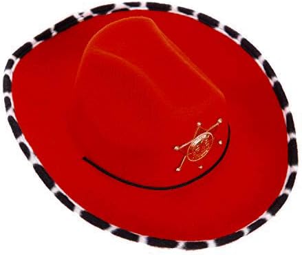 Red Cowboy Hats Cosplay Accessories, 2 Packs