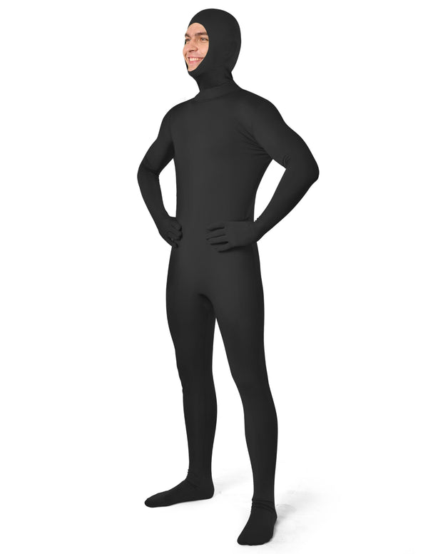 Mens Halloween Costume Open Face Bodysuit Jumpsuit